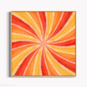 Orange and Yellow Swirling Mandala Art