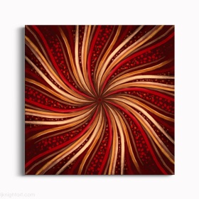 Deep Red and Brown Abstract Mandala
