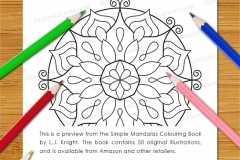 Simple Mandalas Colouring Book - Preview