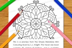 Simple Mandalas Mini Colouring Book - Preview