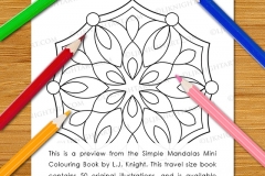 Simple Mandalas Mini Colouring Book - Preview