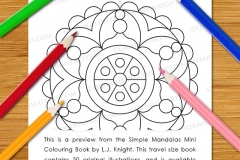 Simple Mandalas Mini Colouring Book - Preview