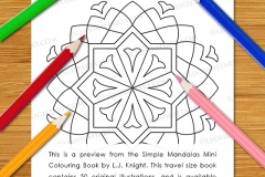 Simple Mandalas Mini Colouring Book - Preview