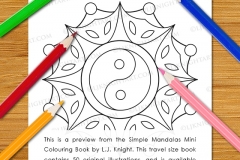 Simple Mandalas Mini Colouring Book - Preview