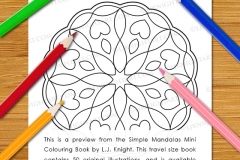 Simple Mandalas Mini Colouring Book - Preview