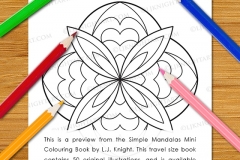 Simple Mandalas Mini Colouring Book - Preview