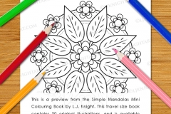 Simple Mandalas Mini Colouring Book - Preview