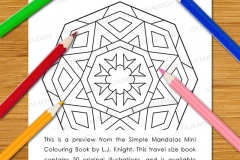 Simple Mandalas Mini Colouring Book - Preview