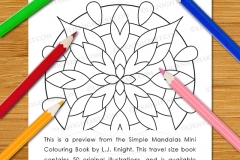 Simple Mandalas Mini Colouring Book - Preview