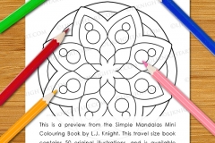 Simple Mandalas Mini Colouring Book - Preview