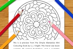 Simple Mandalas Mini Colouring Book - Preview