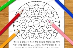 Simple Mandalas Mini Colouring Book - Preview