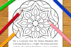 Simple Mandalas Mini Colouring Book - Preview