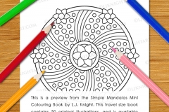 Simple Mandalas Mini Colouring Book - Preview