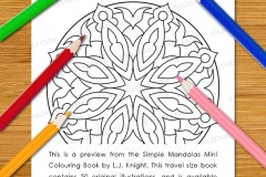 Simple Mandalas Mini Colouring Book - Preview