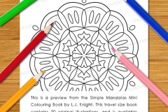 Simple Mandalas Mini Colouring Book - Preview