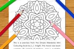 Simple Mandalas Mini Colouring Book - Preview