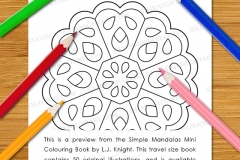 Simple Mandalas Mini Colouring Book - Preview