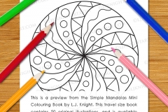 Simple Mandalas Mini Colouring Book - Preview