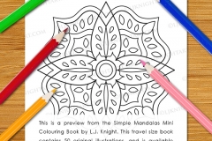 Simple Mandalas Mini Colouring Book - Preview