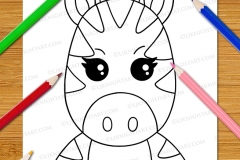 Very Easy Animal Faces Colouring Book - Preview