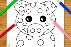 Very Easy Animal Faces Colouring Book - Preview