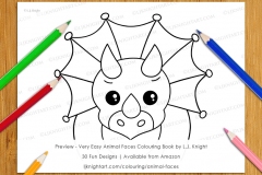 Very Easy Animal Faces Colouring Book - Preview