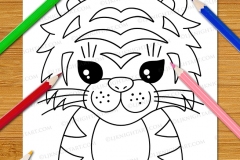 Very Easy Animal Faces Colouring Book - Preview