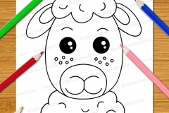 Very Easy Animal Faces Colouring Book - Preview