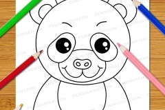 Very Easy Animal Faces Colouring Book - Preview