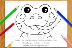 Very Easy Animal Faces Colouring Book - Preview