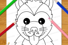 Very Easy Animal Faces Colouring Book - Preview