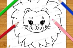 Very Easy Animal Faces Colouring Book - Preview