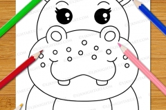 Very Easy Animal Faces Colouring Book - Preview