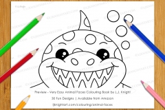 Very Easy Animal Faces Colouring Book - Preview