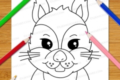 Very Easy Animal Faces Colouring Book - Preview