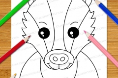 Very Easy Animal Faces Colouring Book - Preview