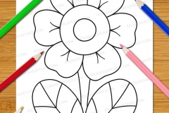 Very Easy Flowers Colouring Book - Preview