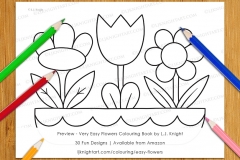 Very Easy Flowers Colouring Book - Preview