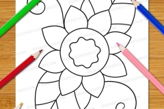 Very Easy Flowers Colouring Book - Preview