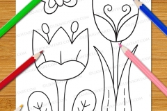 Very Easy Flowers Colouring Book - Preview