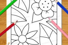 Very Easy Flowers Colouring Book - Preview