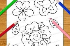 Very Easy Flowers Colouring Book - Preview