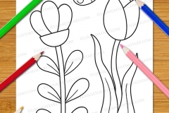 Very Easy Flowers Colouring Book - Preview