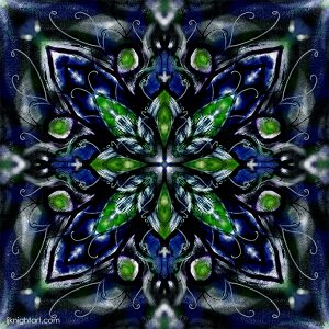 Blue & Green Mandala Painting