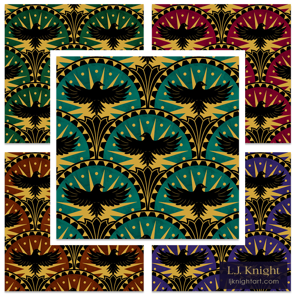 ljknight-art-deco-raven-pattern-fabric-wallpaper.jpg